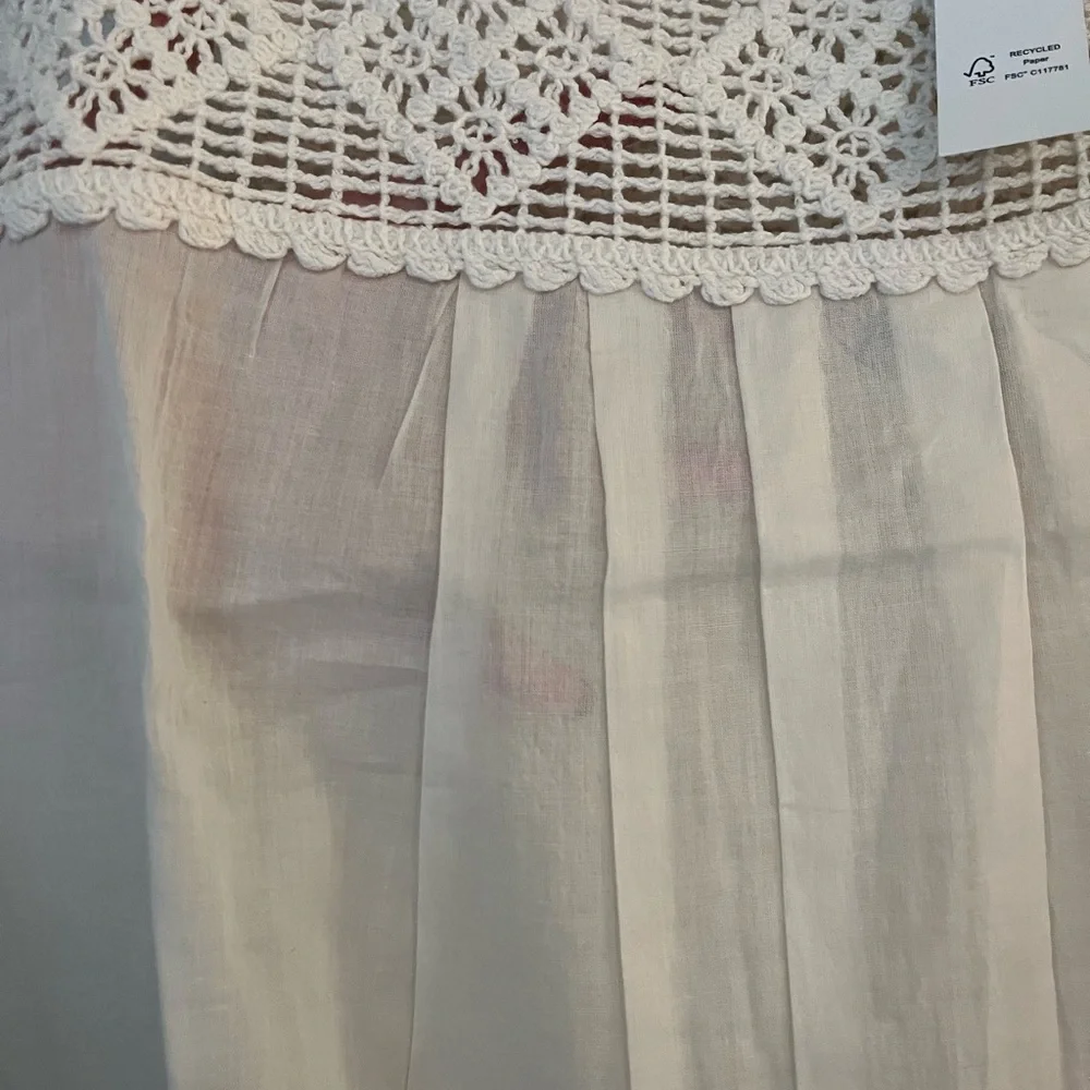 J. Crew Cream Crochet Trim Midi Dress Style C1285 Size Small - Picture 7 of 13